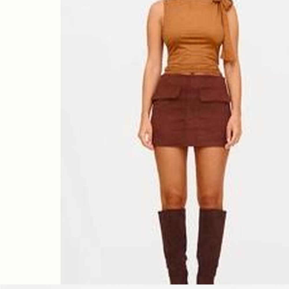 plt pocket front mini skirt
